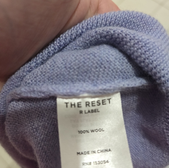 The Reset Essential Pullover Periwinkle wool womens Size Xs Minimalist Cozy - Picture 2 of 3